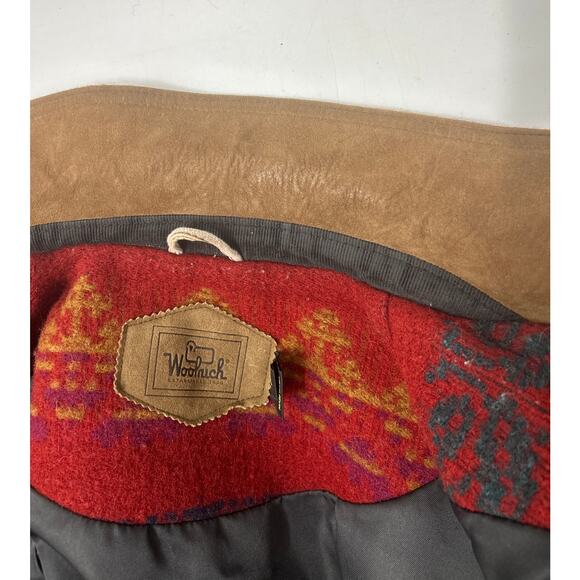 Vintage Woolrich Floral Wool Barn Coat Jacket Blanket Chore L Made In USA - Picture 8 of 10